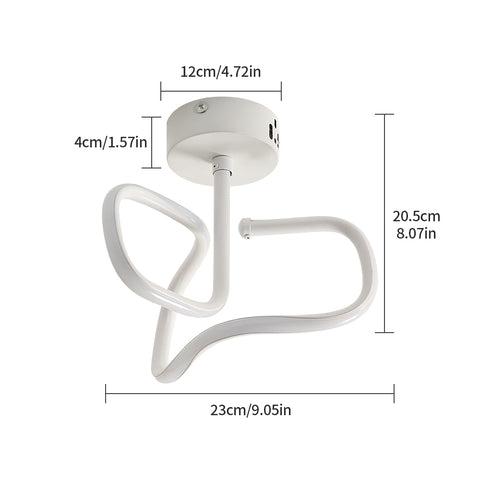16W LED-Deckenleuchte, moderne kreative Metall-Acryl-Design-Deckenleuchte aus Aluminium, 6000K weiße Deckenleuchte, moderne LED-Deckenleuchte für Wohnzimmer, Schlafzimmer, Küche