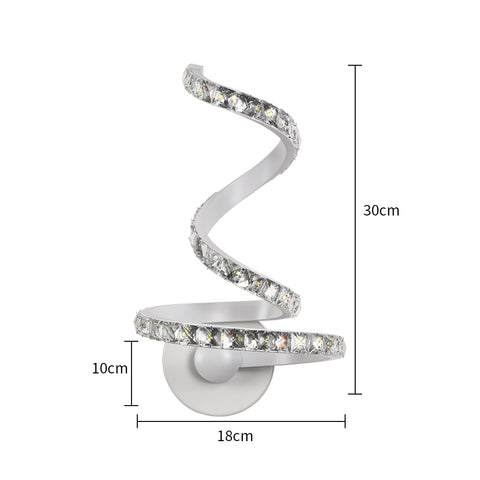 Kristall-Wandleuchte, 18 W LED-Innenwandleuchte, nordische Kristall-Wandleuchte, Dekoration für Schlafzimmer, Nachttisch, Kaltweiß