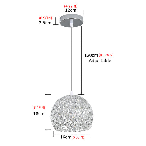 Moderner Kristall-Kronleuchter Moderner Kronleuchter E27 Chrom-Pendelleuchte mit 120 cm verstellbarem Kabel, geeignet für Küche, Schlafzimmer, Büro, Wohnzimmer (Glühbirne nicht im Lieferumfang enthalten)