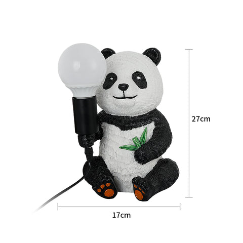 Harz-Panda-Design-Tischlampen, modernes kreatives Nachtlicht mit Plug-in-Kabel, Tier-LED-Schreibtischlampe, Wohnkultur-Nachttischlampe