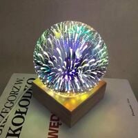 (Vuurwerk) 3D Vlinder LED-nachtlampje USB-projector Magische ballamp Vuurwerk Woondecoratie