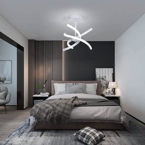 Plafonnier LED, Luminaire de salon à Trois Tubes en Aluminium 26W 2925LM