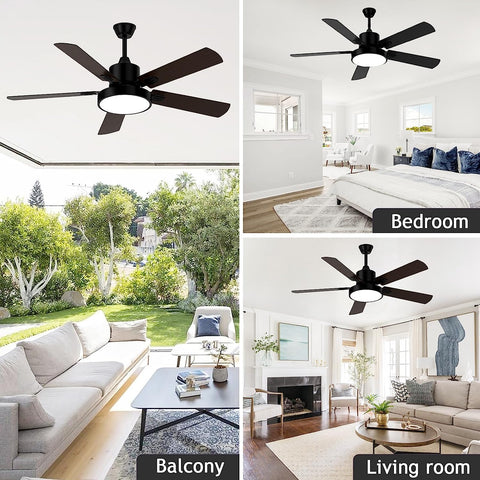 Deckenventilator dimmbar mit Fernbedienung, moderne Pendelleuchte für Wohnzimmer, Schlafzimmer, Esszimmer, Büro 