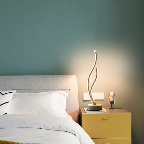 LED-Tischlampe, minimalistische Acryl-Tischlampe, LED-Metall-Designer-Tischlampe, Wellen-Schlafzimmer, sanfte Beleuchtung, LIGHTING Eye