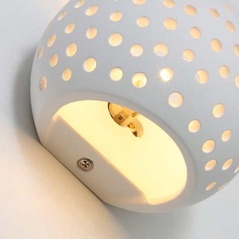 Moderne Wandleuchte weiß Gips Wandleuchte LED Wandleuchte 5W warmweiße Beleuchtung für Treppe im Schlafzimmer Wohnzimmer Korridor