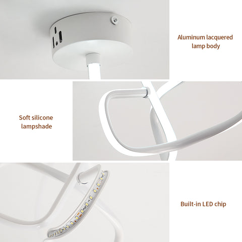 16W LED-Deckenleuchte, moderne kreative Metall-Acryl-Design-Deckenleuchte aus Aluminium, 6000K weiße Deckenleuchte, moderne LED-Deckenleuchte für Wohnzimmer, Schlafzimmer, Küche