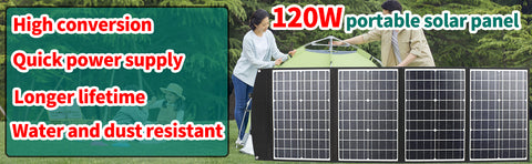 120 W tragbare, faltbare Solarmodule für Camping, Wandern, Tasche, Ladegerät