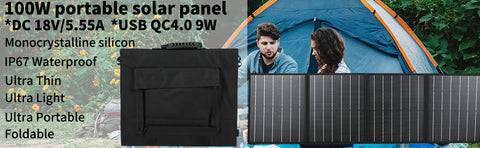 Optimierter Titel auf Französisch: 100 W, 18 V faltbares Solarladegerät, tragbare Tasche für Outdoor-Aktivitäten