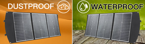 Faltbares Solarpanel, wasserdicht, aufmerksam und effizient, Solarzellen für Outdoor-Camping, Taschenladegerät, 100 W