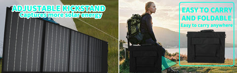 Optimierter Titel auf Französisch: 100 W, 18 V faltbares Solarladegerät, tragbare Tasche für Outdoor-Aktivitäten