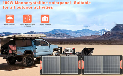 Tragbares Solarpanel für Kraftwerk, 20 V, faltbares Solarladegerät für Outdoor-Camping-Van-Reisen