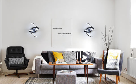 Wandleuchte für den Innenbereich, 19 W, gebogenes Design, LED-Wandleuchten, moderne Acryl-Wandleuchte für Schlafzimmer, Wohnzimmer, Hotel, Treppenhaus, Gang, schwarze Farbe, kaltweißes Licht