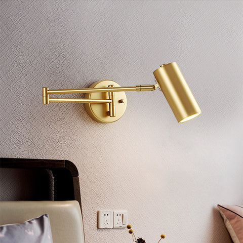 Moderne goldene verstellbare LED-Wandleuchte mit langem Arm, nordische Wandleuchte für Schlafzimmer, Wohnzimmer, Nachttischbeleuchtung