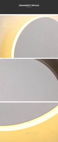 LED-Wandleuchte, Touch-Schalter, Innenbeleuchtung für Schlafzimmer, Wohnzimmer, rundes Nachttisch-Treppenlicht, Dekoration des Weiß