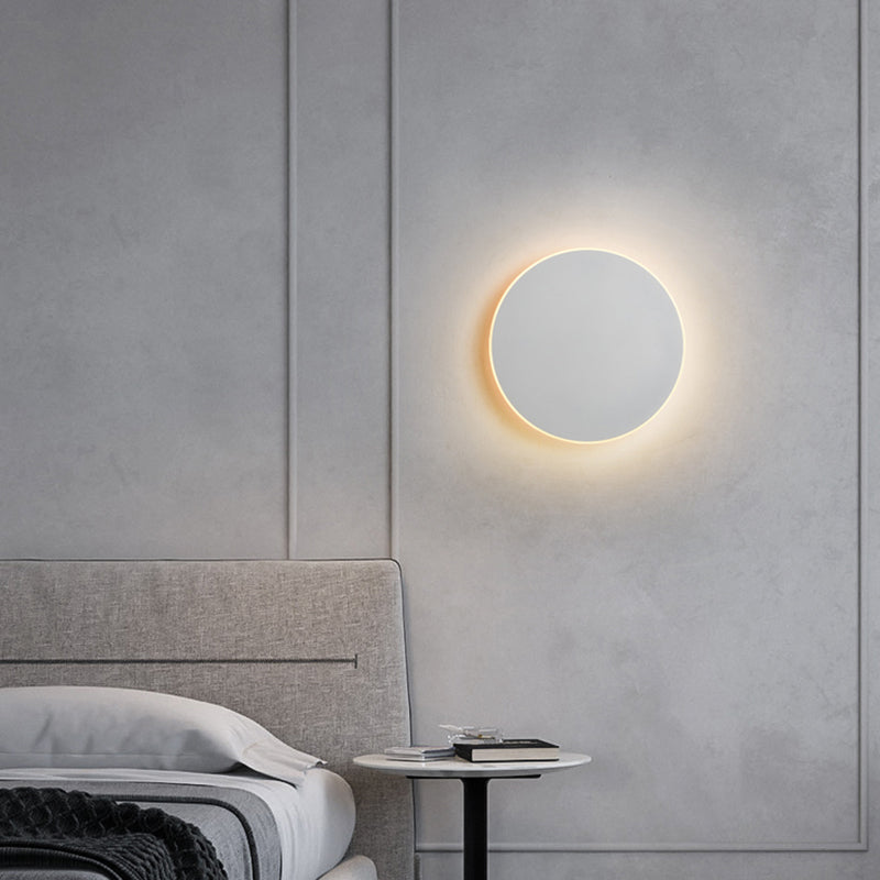 Luz LED de pared con interruptor táctil, iluminación interior para dormitorio, sala de estar, cabecera redonda, escalera, decoración de luz blanca