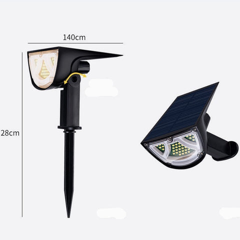 Solar-Gartenleuchte mit Bewegungsmelder, Solarleuchten für den Außenbereich, IP65 wasserdichte Außenwandleuchte, 43 LEDs, superhelles Solarlicht 650 lm, 2 Stück