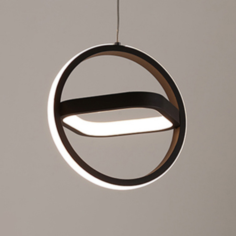 LED moderne suspension ronde carré lumière 