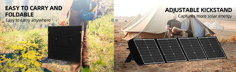 150 W faltbares Solarpanel, tragbares Solarpanel für die meisten Solargeneratoren, Kraftwerk-Laptops, Mobiltelefone, Outdoor, Camping