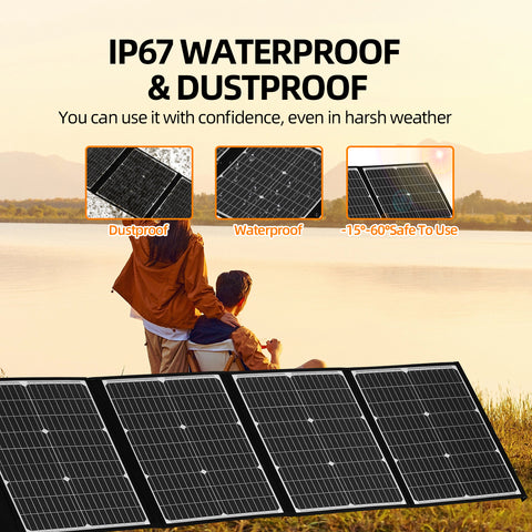 150 W faltbares Solarpanel, tragbares Solarpanel für die meisten Solargeneratoren, Kraftwerk-Laptops, Mobiltelefone, Outdoor, Camping
